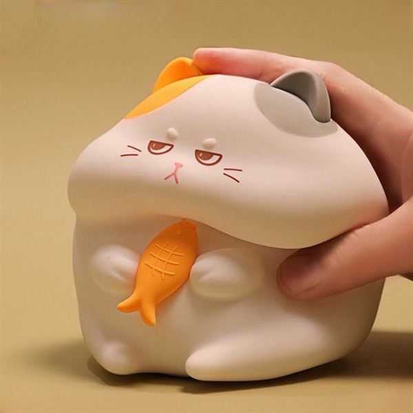  Đèn ngủ mèo ôm cá 