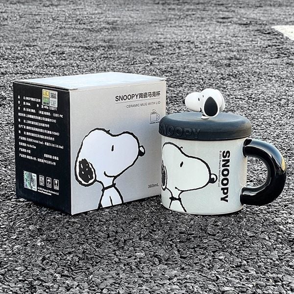  Cốc Snoopy nắp silicon 360ml 