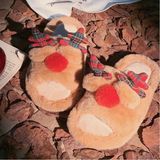  Dép lông hở mũi tuần lộc 