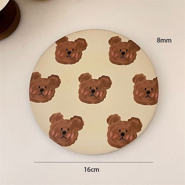  Lót ly/nồi gấu teddy 16cm 