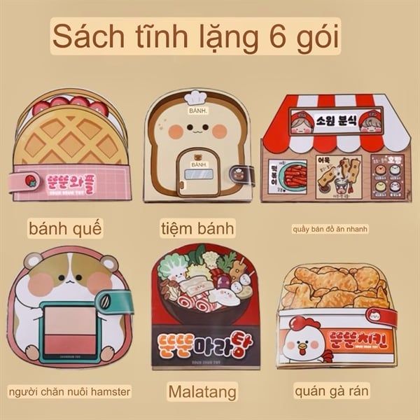  Sticker sách yên tĩnh DIY tiệm đồ ăn 