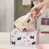  Cốc sứ mèo trái cây 300ml 
