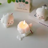  Nến thơm Giáng Sinh cún trắng 6,3cm 