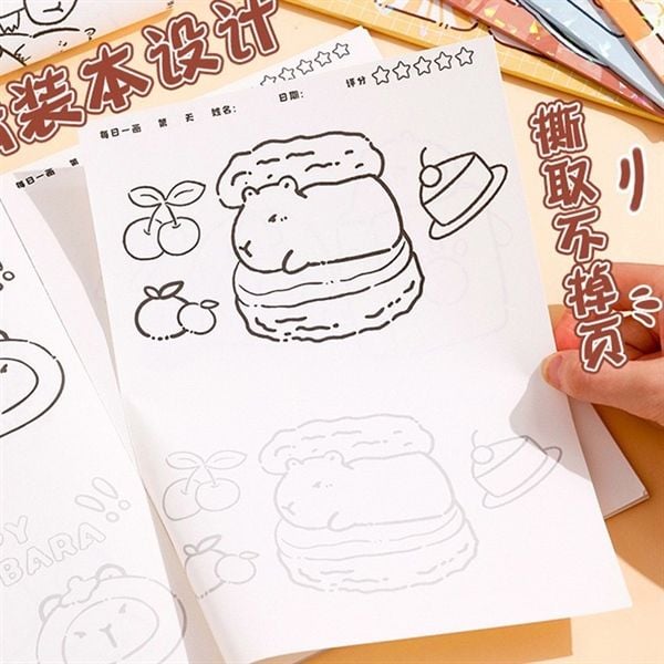  Sổ tô màu Capybara 