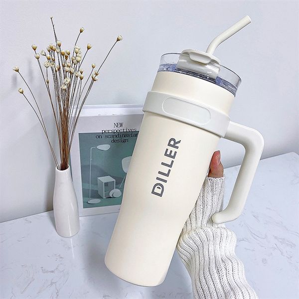  Cốc giữ nhiệt Diller kèm ống hút 1200ml 