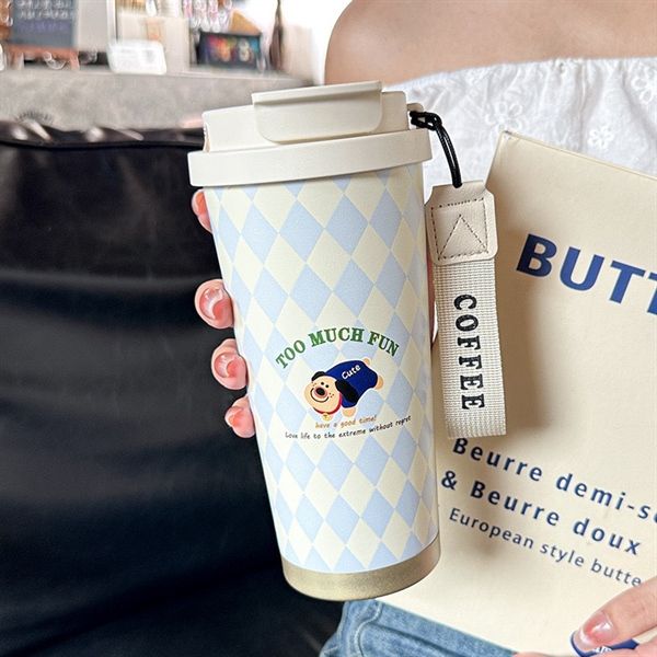  Cốc giữ nhiệt Coffee 500ml - Cún áo cute 