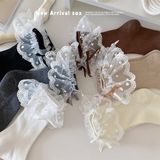  Tất Lolita cổ voan chấm bi 