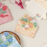  Thiệp gập gài thú hoa nhô lên 