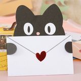  Thiệp thú ôm bao thư trái tim 