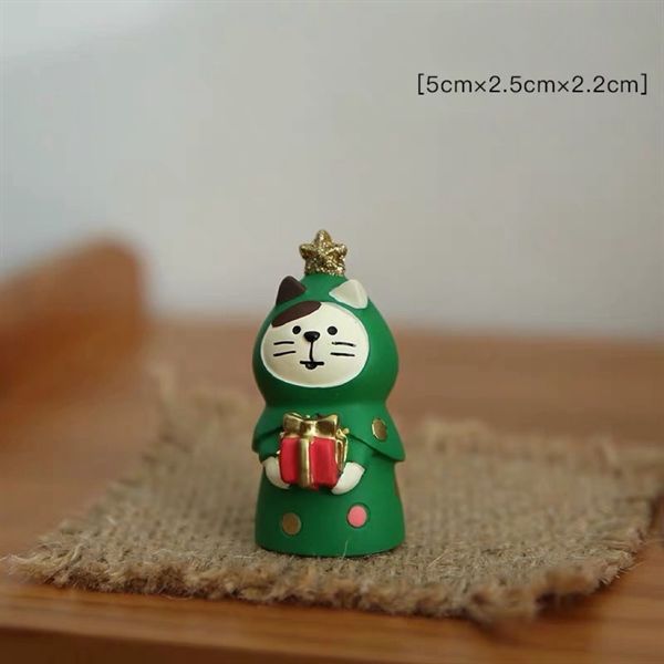  Mô hình mèo Zakka decor Giáng Sinh 