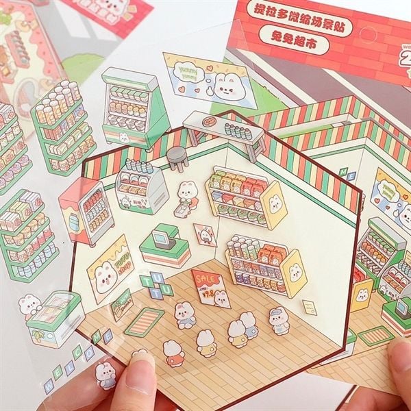  Sticker sắp xếp gian hàng góc 3/4 Telado 