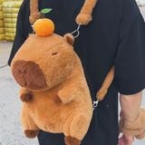  Balo Capybara cả thân đội cam 