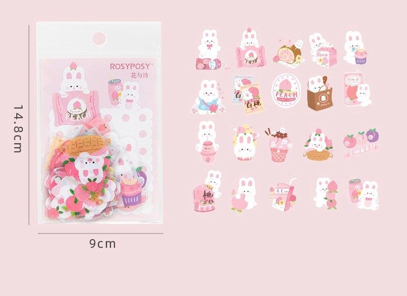  Sticker RosyPosy gấu thỏ 