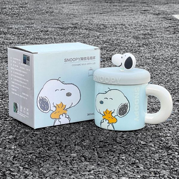  Cốc Snoopy nắp silicon 360ml 