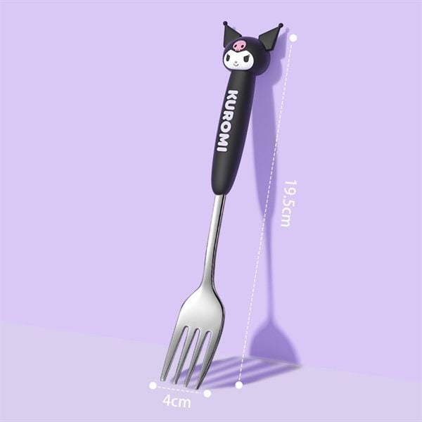  Thìa dĩa bọc silicon Kuromi 