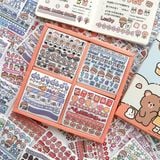  Box sticker 100 tờ bé gái gấu thỏ 