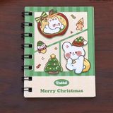  Sổ lò xo mini Giáng Sinh thỏ gấu 10x8cm 