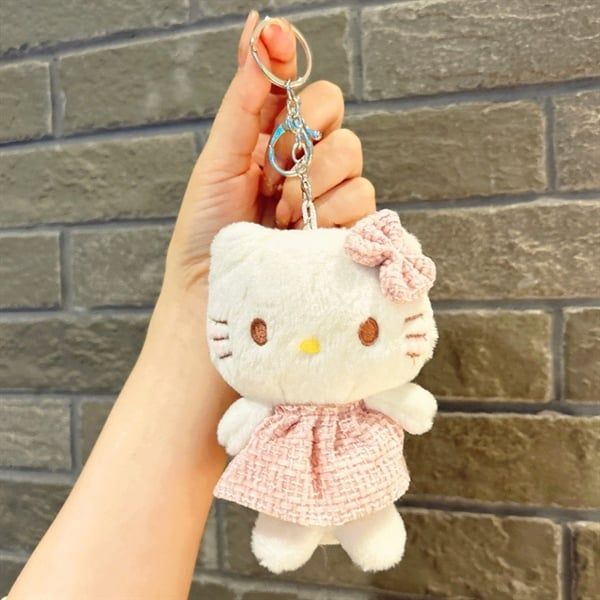 Móc khoá Hello Kitty bông váy dạ hồng 