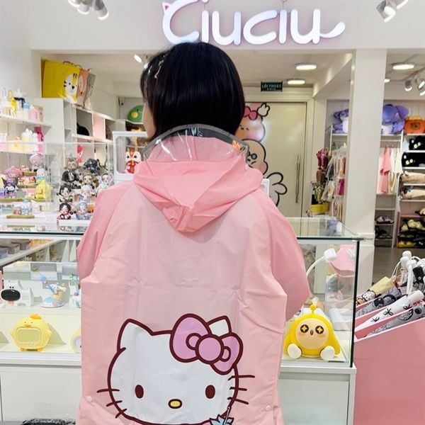  Áo mưa Sanrio + túi đựng 
