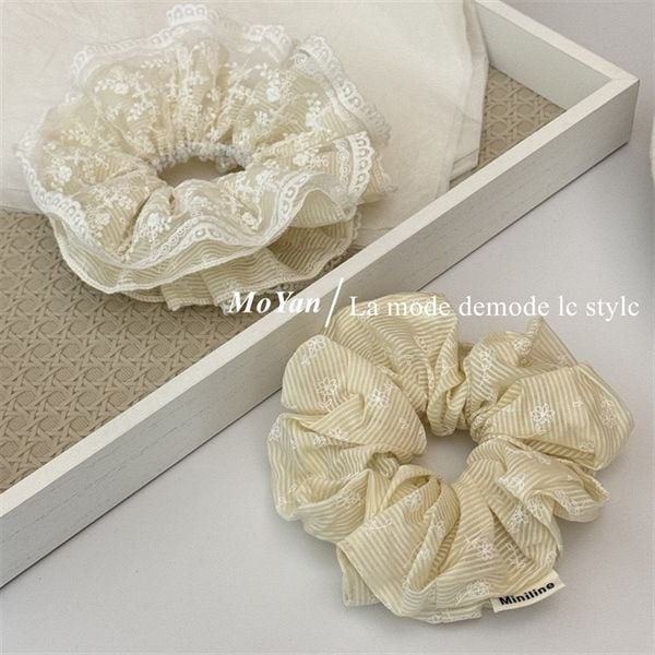  Scrunchies hoa nhí sọc ngang 