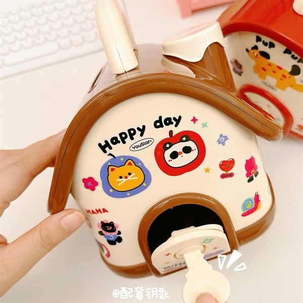  Ống tiết kiệm ngôi nhà Sticker cún mèo 