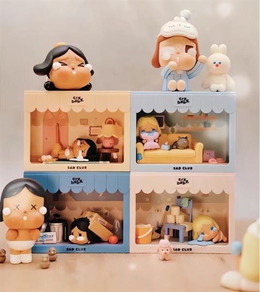  Blind box Crybaby Sad Club Scene Sets 