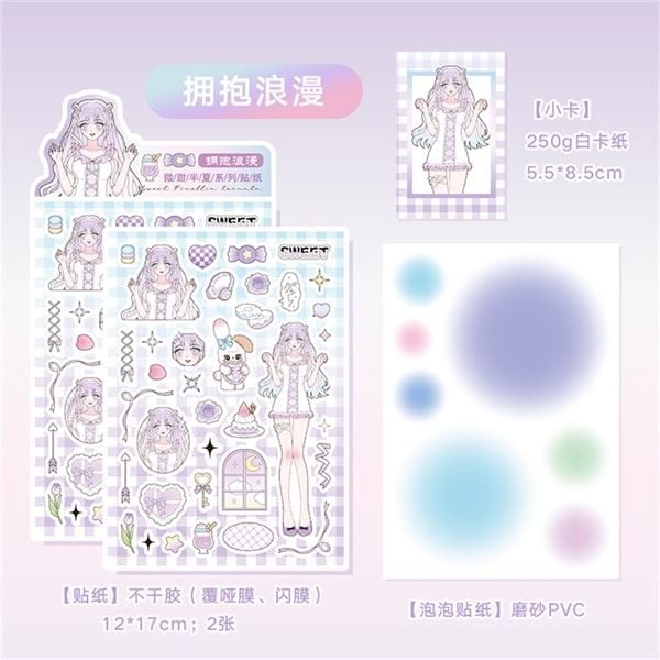  Sticker stylist lấp lánh cô gái 