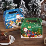  Hộp quà chữ nhật quai xách 16cm Giáng Sinh 