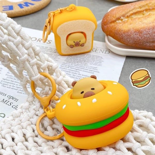  Móc khoá Capybara bóp bánh 