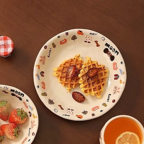  Set bát đĩa viền hoạ tiết nhí 