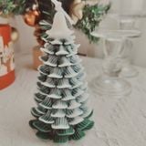  Nến thơm Giáng Sinh cây thông phủ tuyết to 14cm 