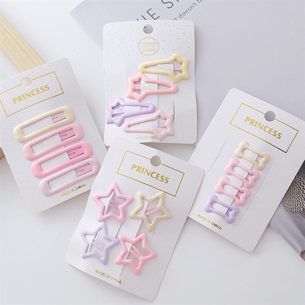 Set 4 kẹp uốn hình tone pastel 
