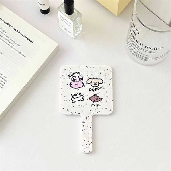  Gương vuông cầm tay 15x9cm 