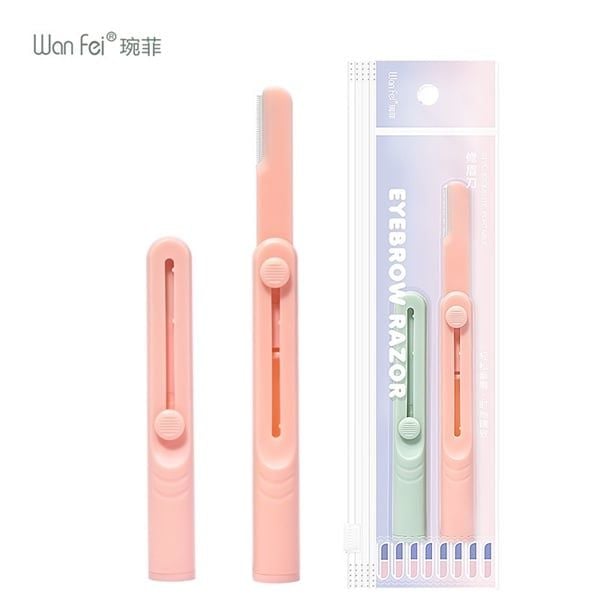  Set 2 dao cạo lông mày cán trượt Trikeel 