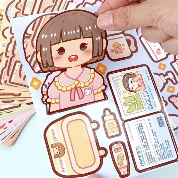  Box sổ + background ghép hình DIY Small Mochi + dụng cụ 