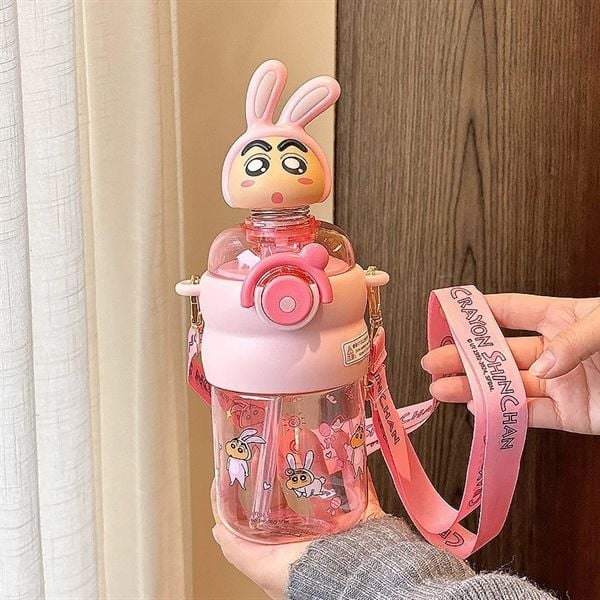  Bình nước Shinchan đầu nhún 600ml 