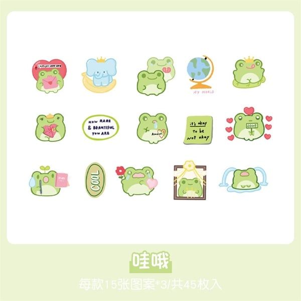  Box sticker mini thú dễ thương 