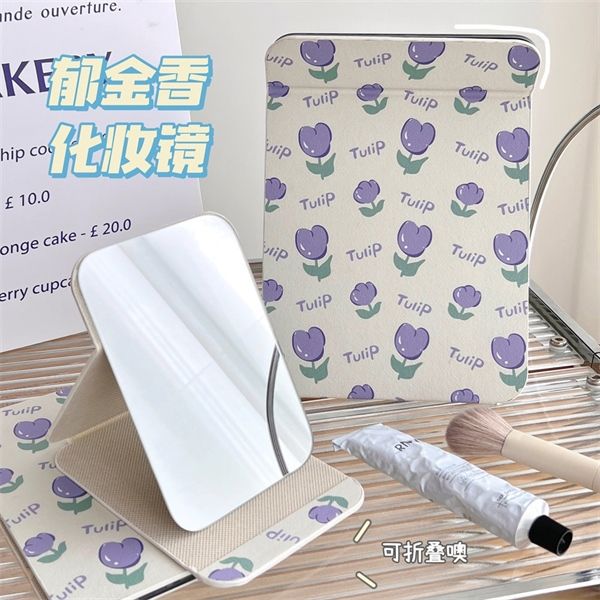  Gương gập hoa tulip tím 