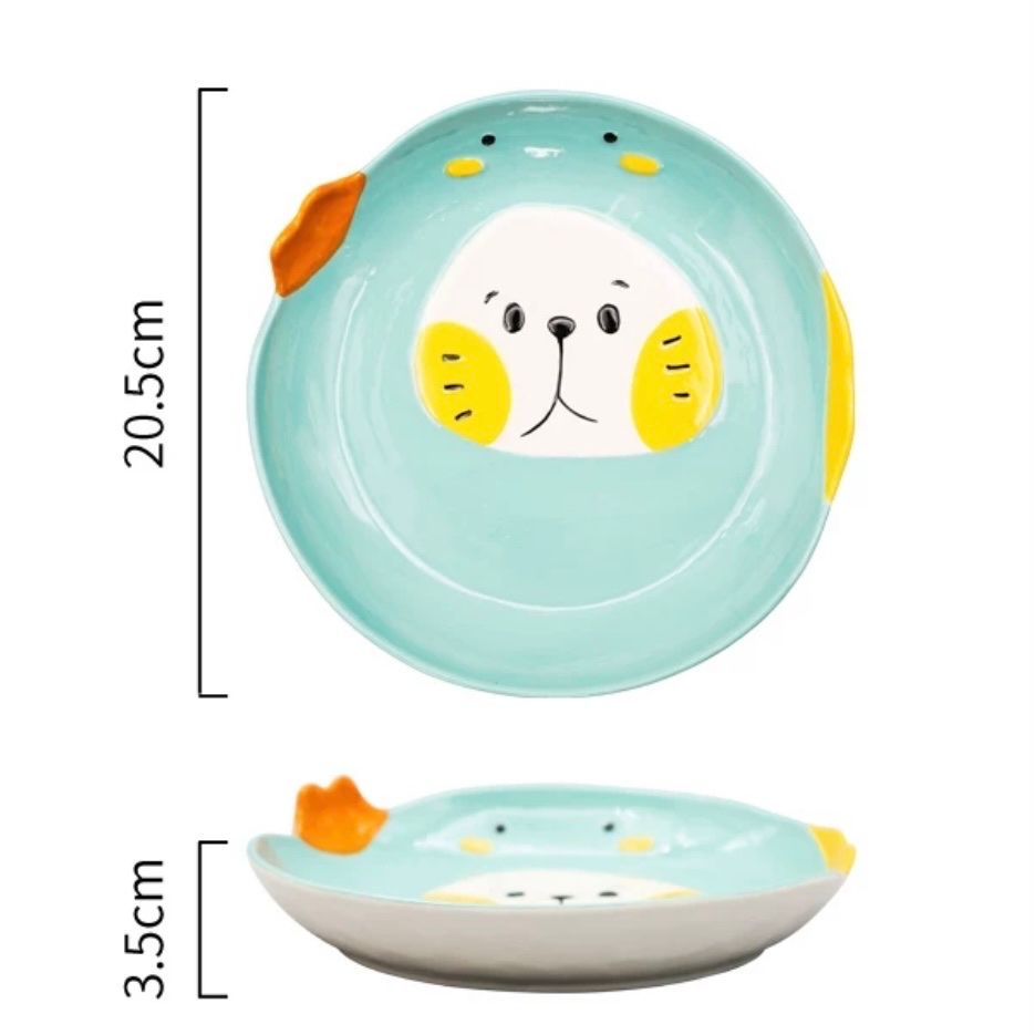  Set bát đĩa mèo cosplay vịt 