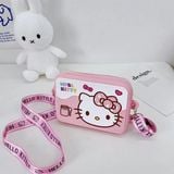  Túi silicon vuông mini Hello Kitty 11x8cm 