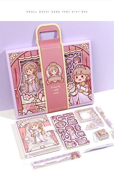  Set sổ + sticker + dụng cụ học tập Small Mochi 