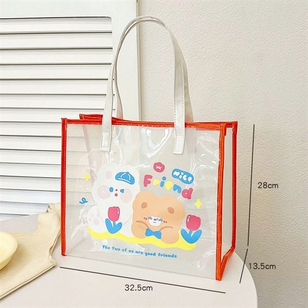  Túi vuông trong gấu thỏ Tulip 33x28cm 