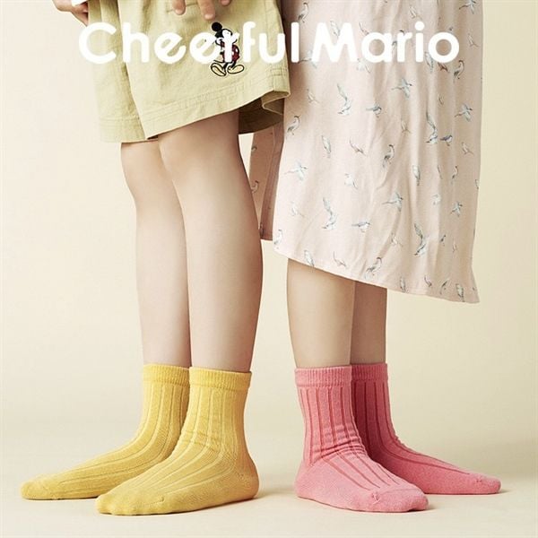  Set tất kid Mario trơn 4 đôi 