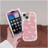  Ốp silicon Hello Kitty nơ nhí 