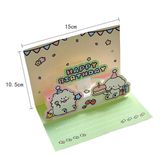  Thiệp dựng 3D bánh sinh nhật 2 cún 