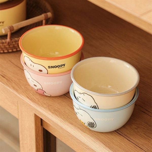  Bát sứ Snoopy viền màu 11.7cm 