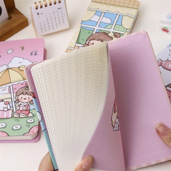  Sổ bé gái các hoạt động 9x18cm + sticker 