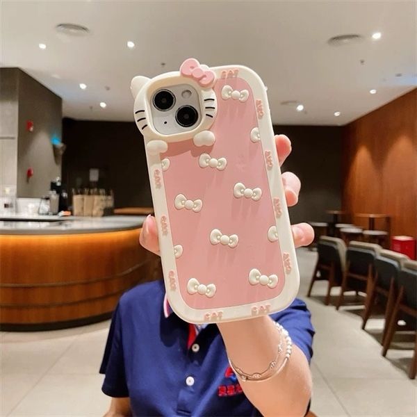  Ốp silicon Hello Kitty nơ nhí 