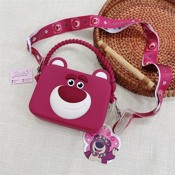  Túi silicon gấu Lotso vuông 12x10cm 