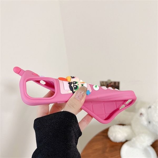  Ốp silicon PowerPuff Girls hồng 